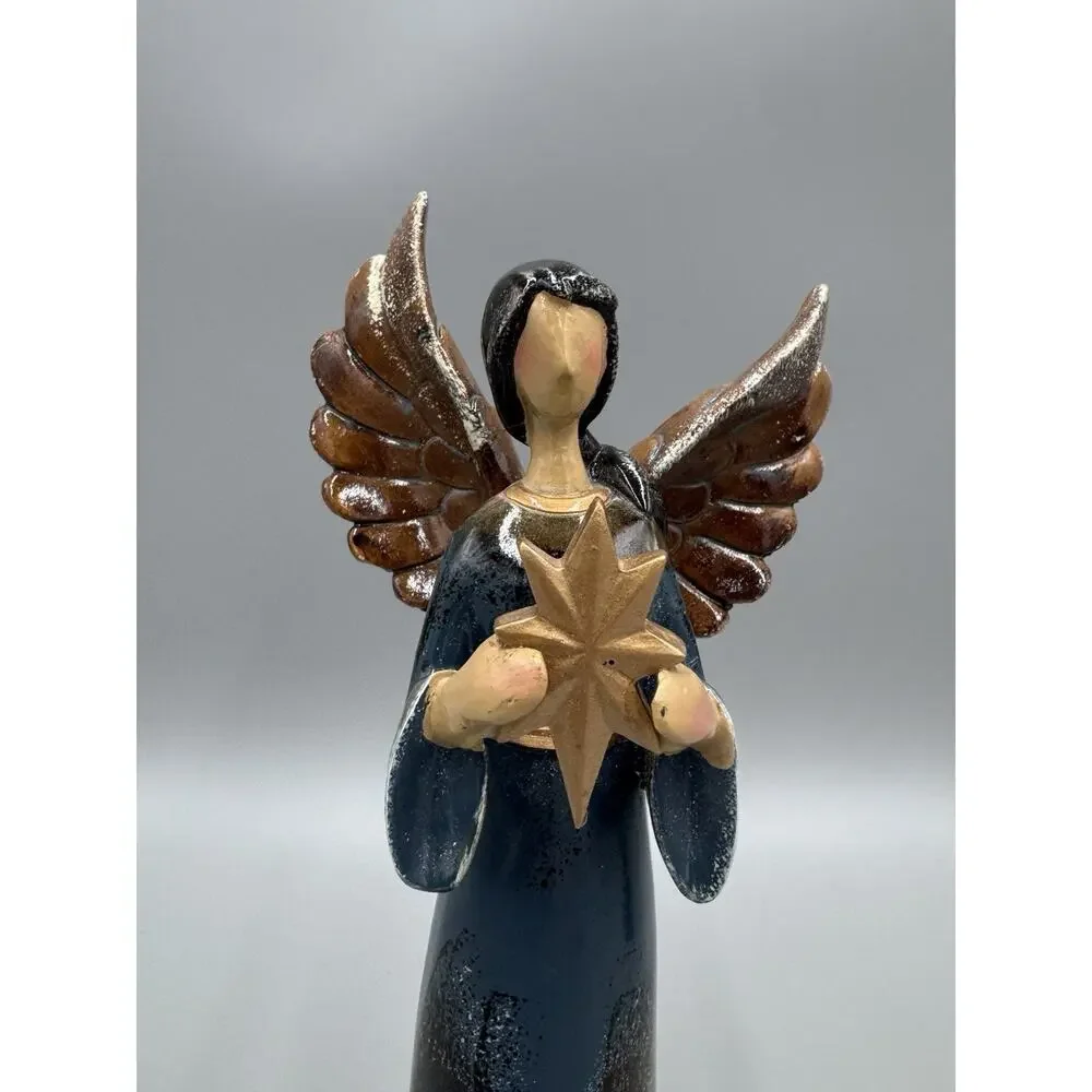 Rite Aid Angel Collection Christmas Angels Figurines Rustic Style 10” Lot Of 3